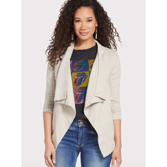 EVEREVE NWT BlankNYC All Natural Linen Blend Jacket Blazer // S - Picture 1 of 10